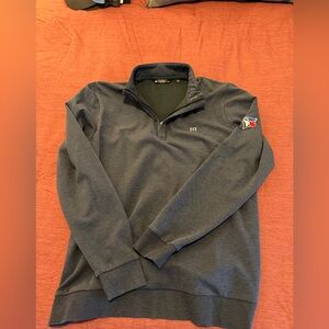 Travis Mathew Navy Cloud Quarter Zip size Large.
